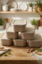 Hermia Juego de Cajas de Almacenamiento BU0062, 6 Piezas, Crema